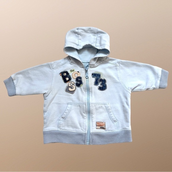⭐️ 5 for $25 Cherokee Light Blue Baby Hoodie Zipper Size 3-6 Months - Picture 1 of 6